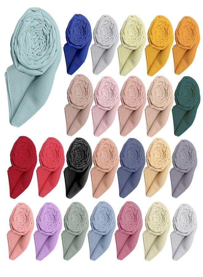 SENONAPO 25 Pack Chiffon Hijab Head Scarves for Women 25 Colors Soft Hijab for Women Lightweight Long Scarf Wrap for Whole Season - Image 1